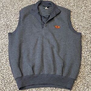 Fairway & Greene Italian Merino Wool Dark Gray V-Neck Sweater Vest